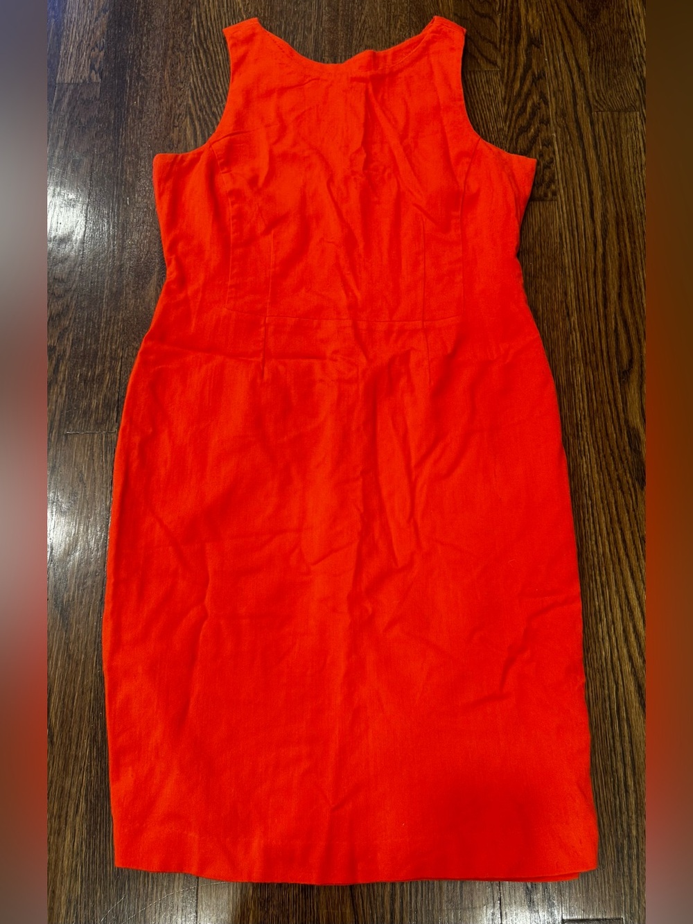 Vintage Emporio Armani Size Orange Sheath Dress Sleeveless See Measurements